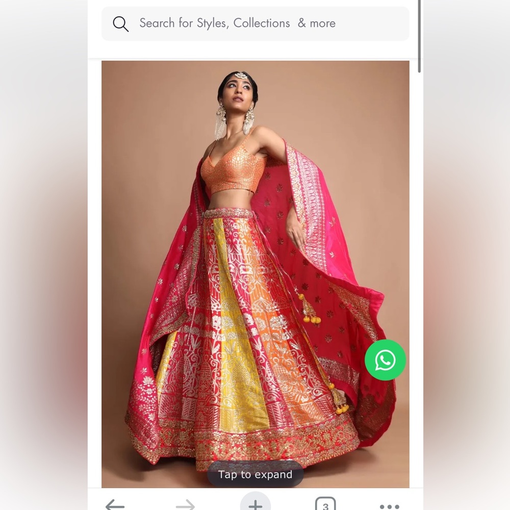 kalki multicolored lehenga